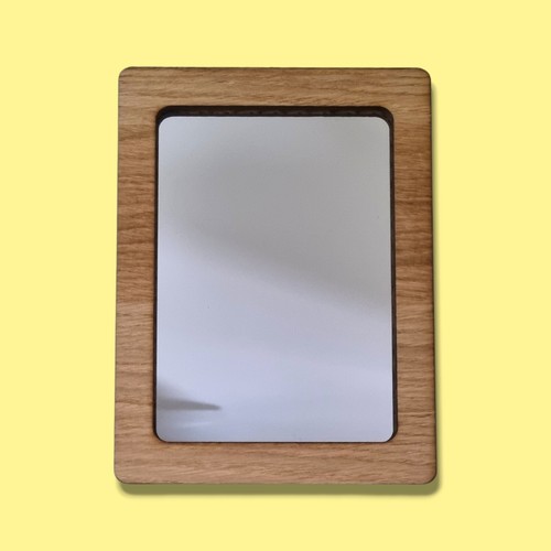 Wood framed rectangle mirror - wood,