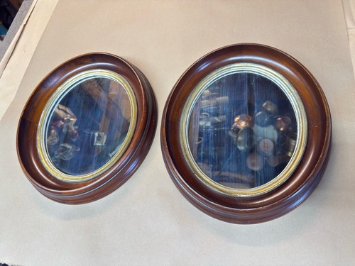 Antique victorian oval mirrors - oval,