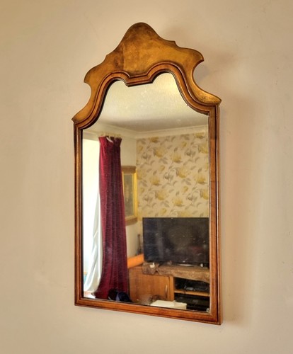 Antique walnut pier mirror - antique,