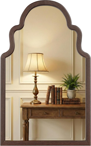 X24 walnut arched mirror - arched,