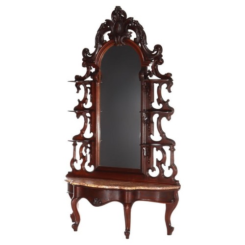 Antique rococo revival walnut - antique,