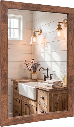 24x36 walnut brown bathroom - brown,