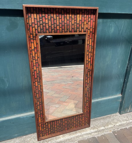 Vintage brutalist wall mirror - vintage,