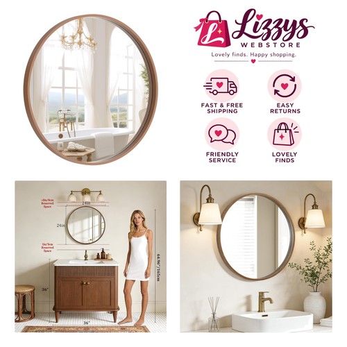 Elegant walnut framed inch - elegant, 24-inch