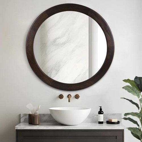 Round mirrors inch wood - round,