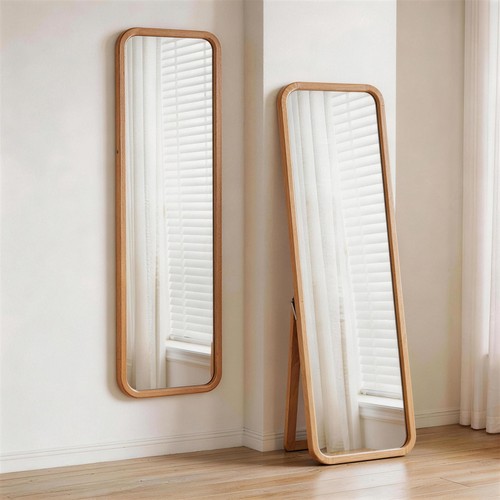 Full length mirror solid beech - full,