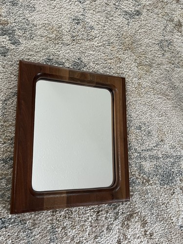Vintage wood mirror walnut - mirror,