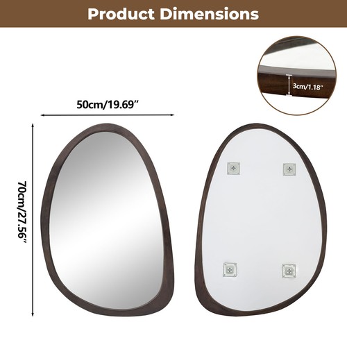 Industrial wood wall mirror - industrial,