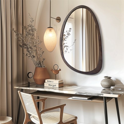 Wall mounted framed mirror - wall,