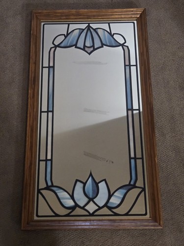 Beveled walnut framed vintage - walnut,