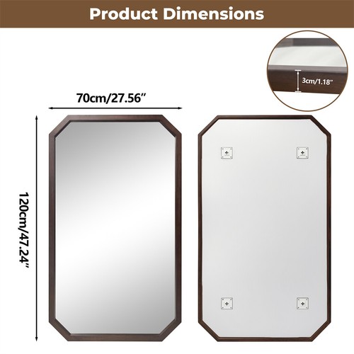 Asymmetrical mirror solid wood - asymmetrical,