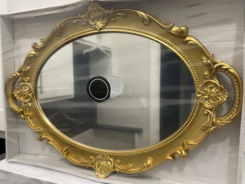 Ornate gold oval - ornate, wall